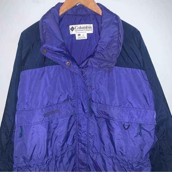 Vintage Columbia Ski Jacket Women’s  Size XL Purple Navy Outdoor Adventure Light - Picture 3 of 11